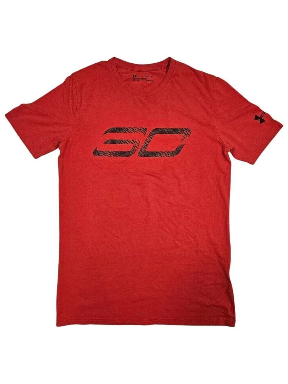 Under Armour HeatGear Stephen Curry Red T-Shirt Loose Fit Size Small Men's